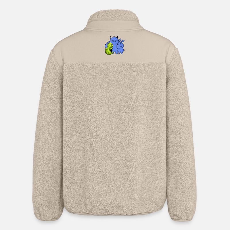 cute monsters - Relaxed Fit Unisex Sherpa Jacket by Stanley/Stella - beige