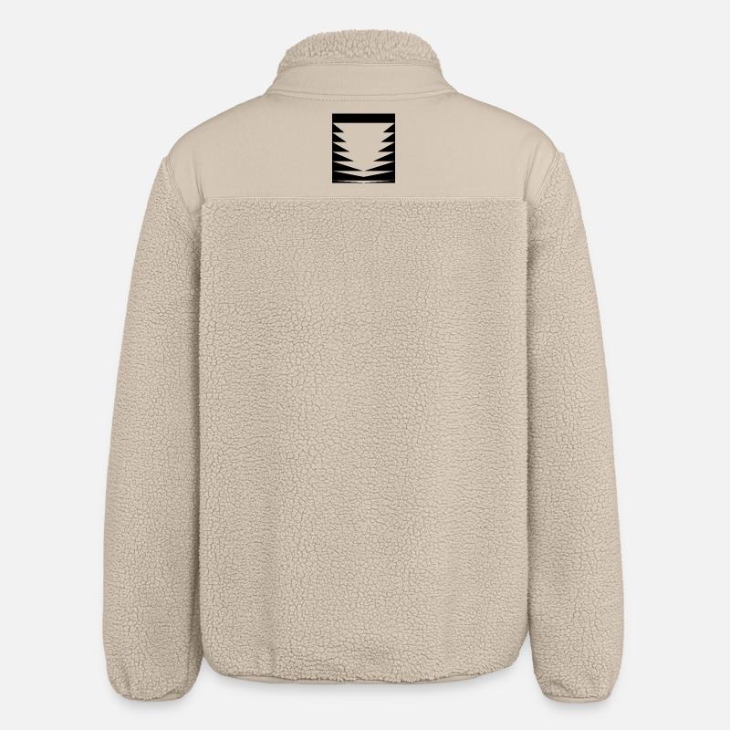 Triangles Pattern design - Relaxed Fit Unisex Sherpa Jacket by Stanley/Stella - beige