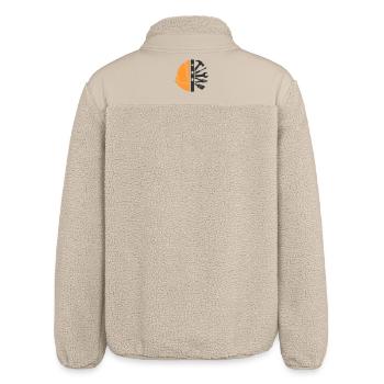 Bauhelm & Werkzeug – Handwerker Logo - Relaxed Fit Unisex Sherpajacke von Stanley/Stella - Beige - Hinten