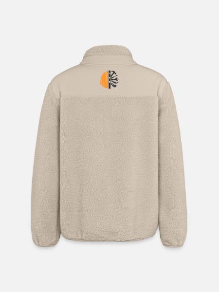Construction Helmet & Tools – Craftsman Logo - Relaxed Fit Unisex Sherpa Jacket by Stanley/Stella - beige