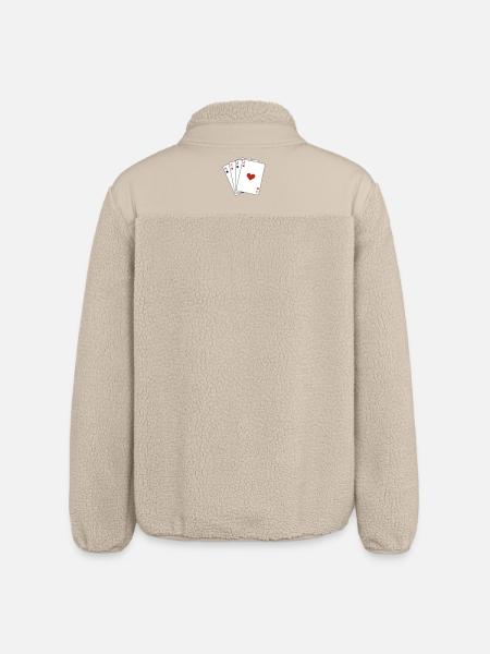 Four Aces - Relaxed Fit Unisex Sherpa Jacket by Stanley/Stella - beige