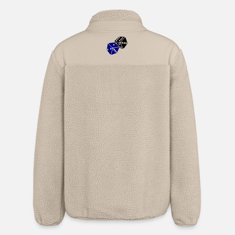 Blue Cube Minimal Design - Veste sherpa unisexe coupe décontractée Stanley/Stella - beige