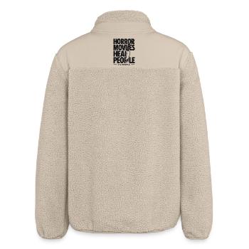 Sleep Is Weak Horror Is Life - Relaxed Fit Unisex Sherpajacke von Stanley/Stella - Beige - Hinten