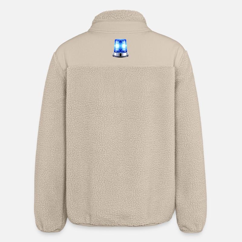 Blaulicht Sirene Hyperrealistisch - Relaxed Fit Unisex Sherpajacke von Stanley/Stella - Beige