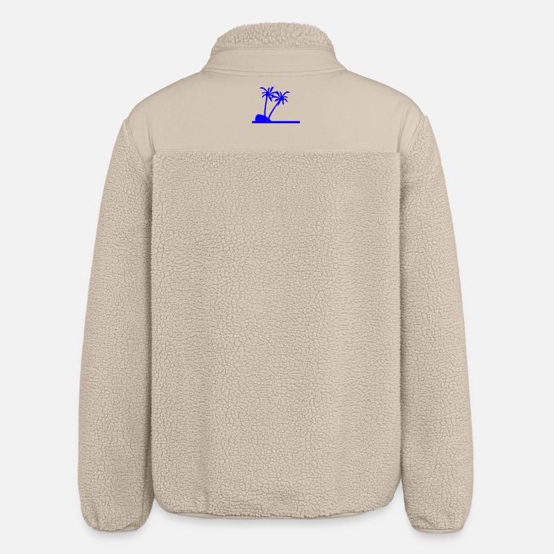 Palm trees - Relaxed Fit Unisex Sherpa Jacket by Stanley/Stella - beige