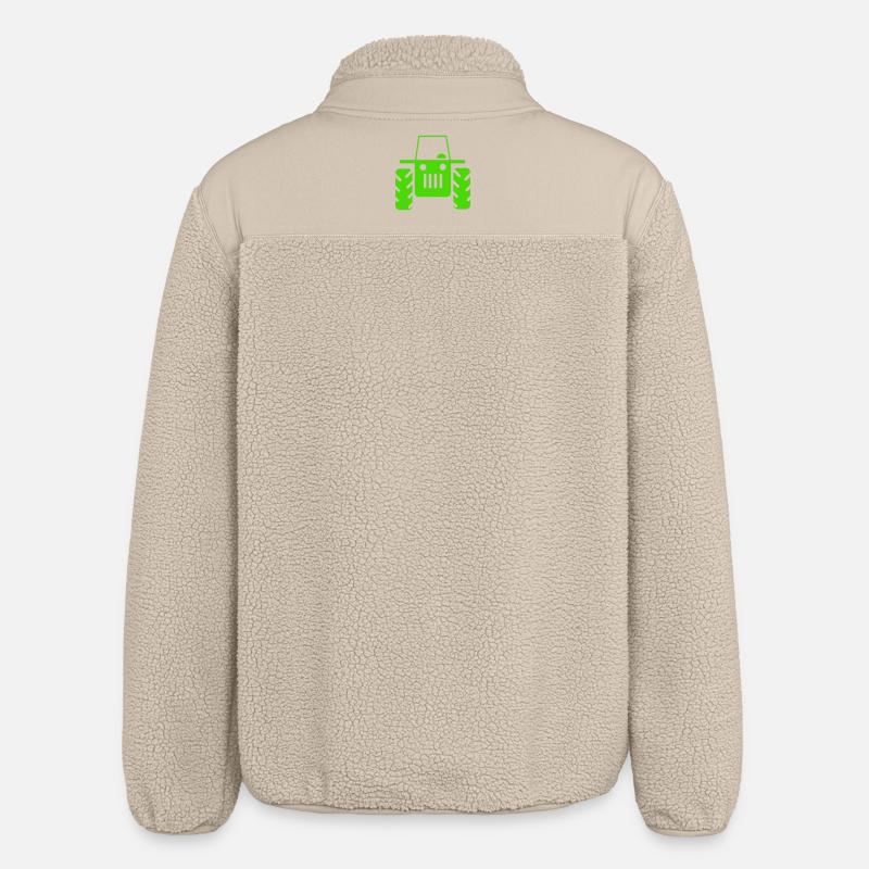 Retro Traktor  - Relaxed Fit Unisex Sherpajacke von Stanley/Stella - Beige