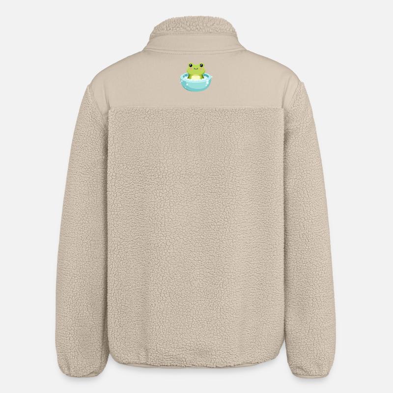 Grenouille dans un bain moussant - Veste sherpa unisexe coupe décontractée Stanley/Stella - beige