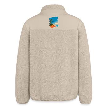 Tropical Beach - Relaxed Fit Unisex Sherpa Jacket by Stanley/Stella - beige - Back