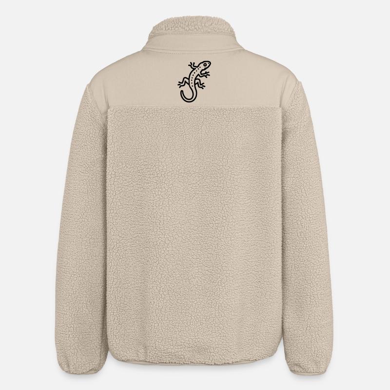 Eidechse - Relaxed Fit Unisex Sherpajacke von Stanley/Stella - Beige