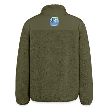 Great White Shark Great White Shark - Relaxed Fit Unisex Sherpa Jacket by Stanley/Stella - khaki - Back