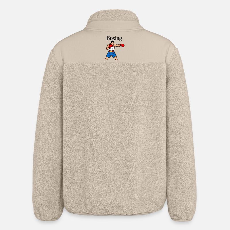 KO en boxe - Veste sherpa unisexe coupe décontractée Stanley/Stella - beige