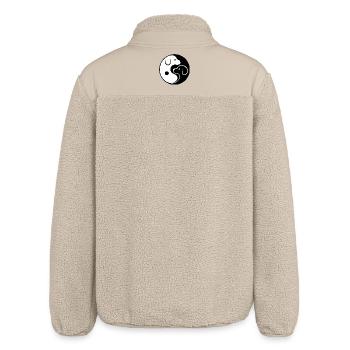 Yin Yang: Hunde - Relaxed Fit Unisex Sherpajacke von Stanley/Stella - Beige - Hinten