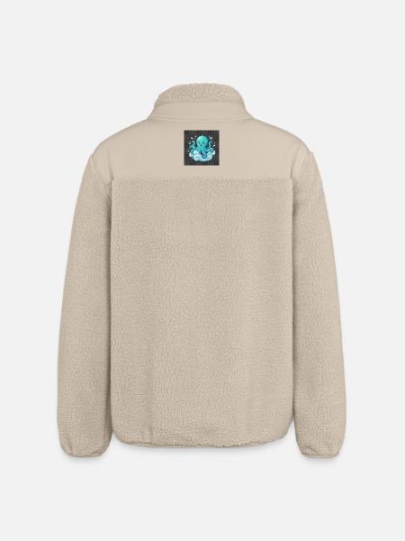 Pieuvre joyeuse aux vagues - Veste sherpa unisexe coupe décontractée Stanley/Stella - beige