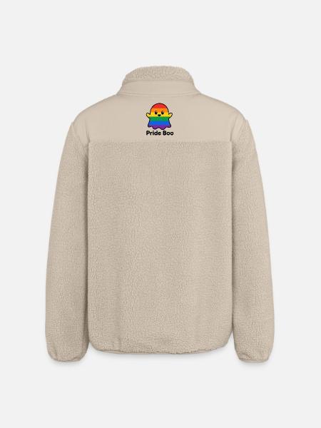 Regenbogen Pride Geist Design - Relaxed Fit Unisex Sherpajacke von Stanley/Stella - Beige