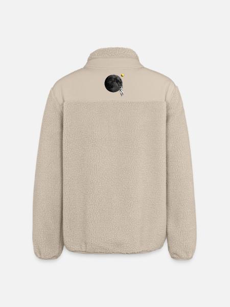 Astronaut and Moon Balloon - Relaxed Fit Unisex Sherpa Jacket by Stanley/Stella - beige