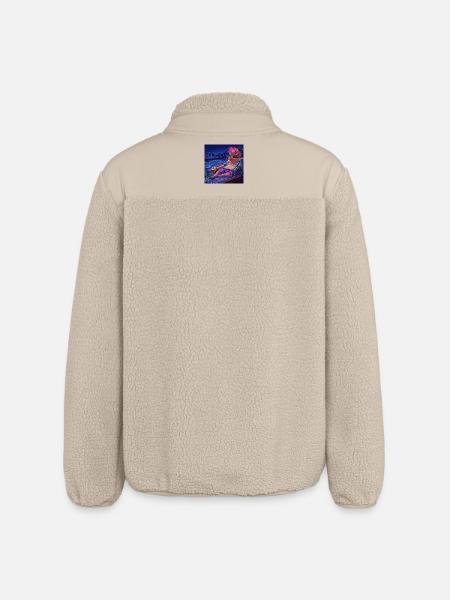 Cyberpig - Relaxed Fit Unisex Sherpajacke von Stanley/Stella - Beige