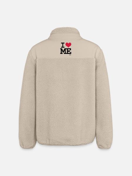i love me by wam - Relaxed Fit Unisex Sherpa Jacket by Stanley/Stella - beige