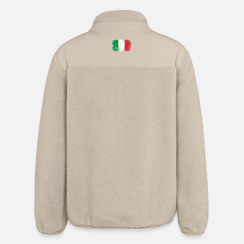 Drapeau italien coups de pinceau - Veste sherpa unisexe coupe décontractée Stanley/Stella - beige