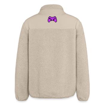Retro Gamepad Controller Gamer - Relaxed Fit Unisex Sherpa Jacket by Stanley/Stella - beige - Back