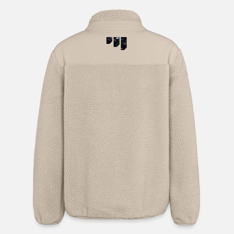 Futuristic Geometric Light Pattern - Relaxed Fit Unisex Sherpa Jacket by Stanley/Stella - beige