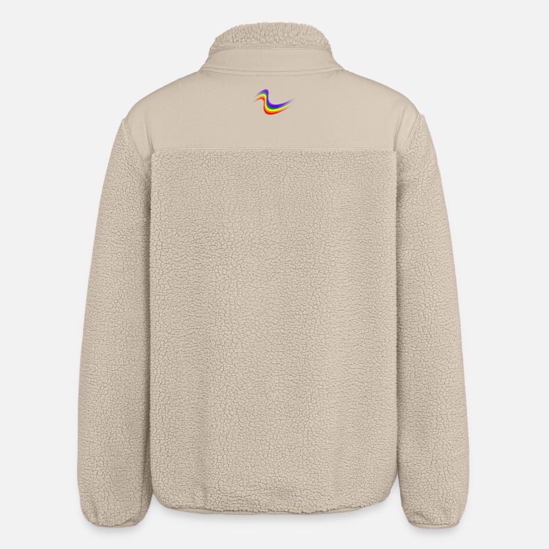 Rainbow wave - Relaxed Fit Unisex Sherpa Jacket by Stanley/Stella - beige