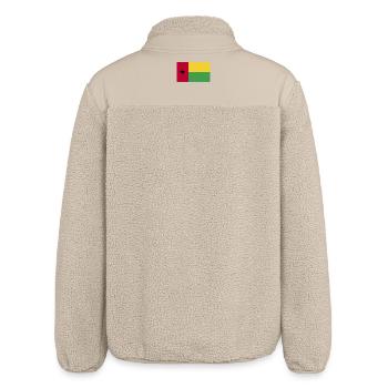 Guinea Bissau National Flagge - Relaxed Fit Unisex Sherpajacke von Stanley/Stella - Beige - Hinten