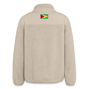 Guyana National Flagge - Relaxed Fit Unisex Sherpajacke von Stanley/Stella - Beige - Hinten