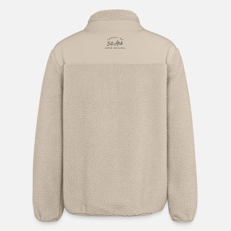 Cadeau 54 ans   - Veste sherpa unisexe coupe décontractée Stanley/Stella - beige