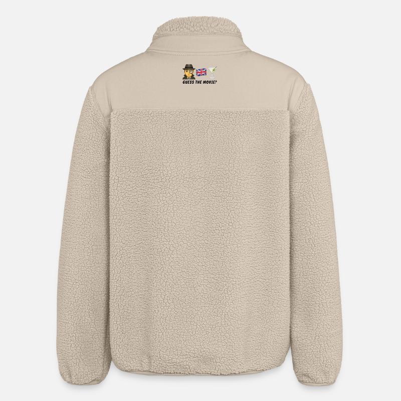 Détective et drapeau britannique avec cocktail - Veste sherpa unisexe coupe décontractée Stanley/Stella - beige