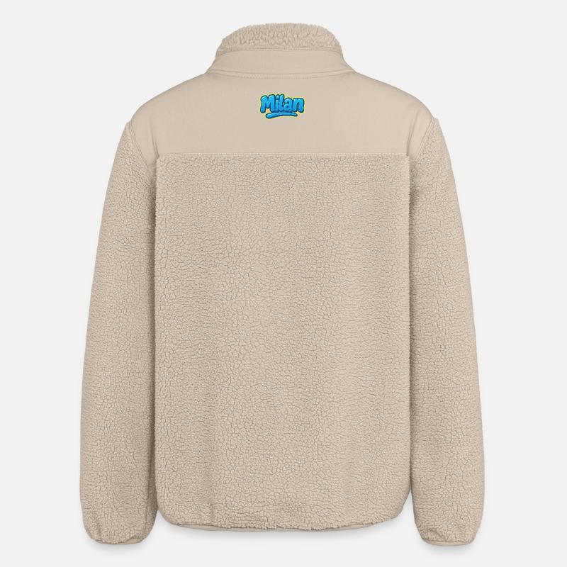 Graffiti Prénom Léon cadeau idéal imprimable - Veste sherpa unisexe coupe décontractée Stanley/Stella - beige