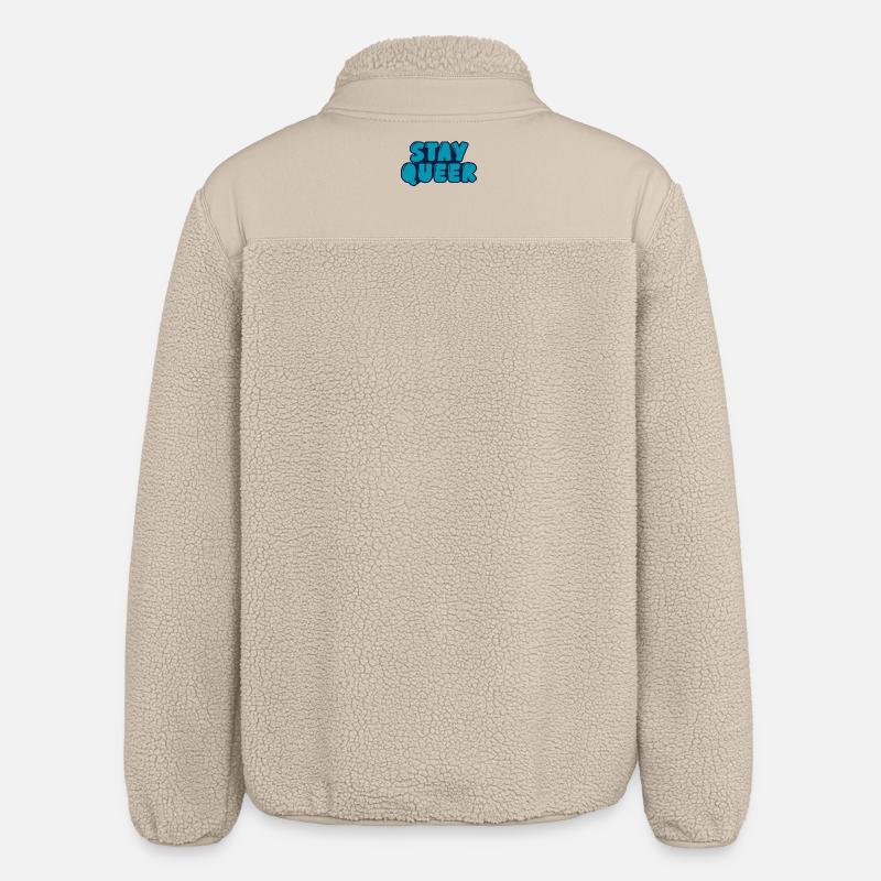 Bleib queer - Relaxed Fit Unisex Sherpajacke von Stanley/Stella - Beige