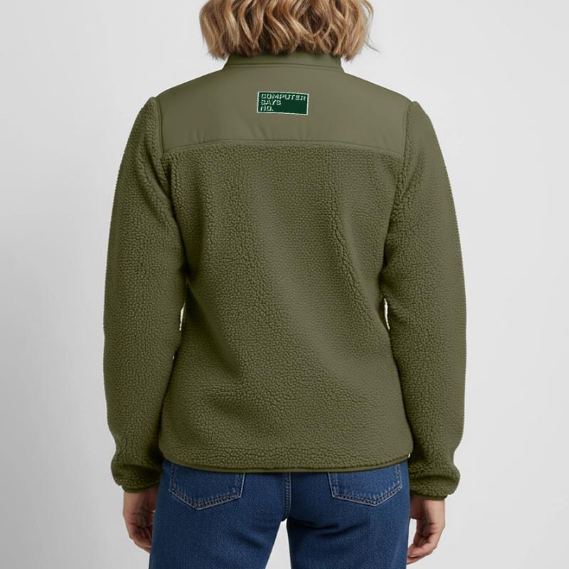Computer Says No Funny Programmer Nerd Technique Relaxed Fit Unisex Sherpa Jacket by Stanley/Stella
