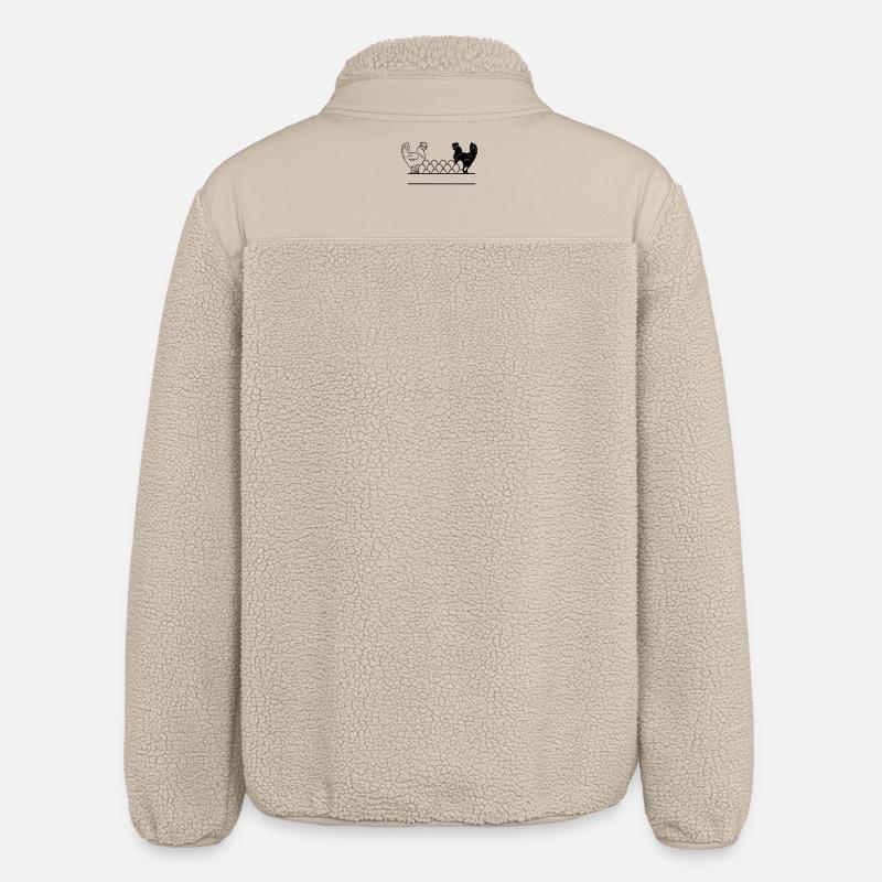 Chicken dark and light monogram - Relaxed Fit Unisex Sherpa Jacket by Stanley/Stella - beige