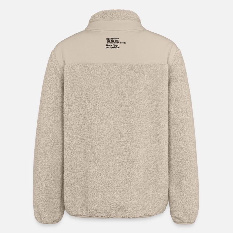 no longer funny - Relaxed Fit Unisex Sherpa Jacket by Stanley/Stella - beige