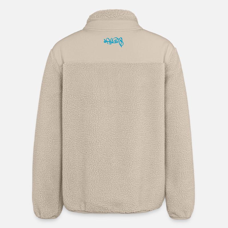 Abstract Lagos Graffiti Design - Relaxed Fit Unisex Sherpa Jacket by Stanley/Stella - beige