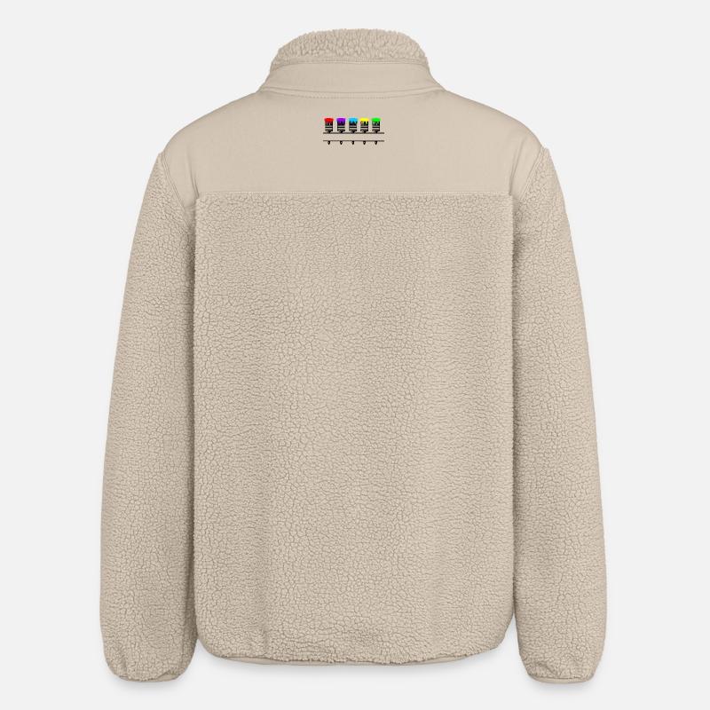 Farbpinsel mit leerer Aussparung - Relaxed Fit Unisex Sherpajacke von Stanley/Stella - Beige