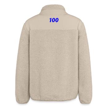 100. 100 ANS. 100e ANNIVERSAIRE. ANNIVERSAIRE 100  - Veste sherpa unisexe coupe décontractée Stanley/Stella - beige - Dos