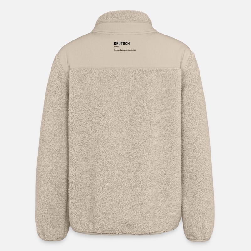 TYSKA Språket deutsche Sprache - Unisex sherpajacka ledig passform Stanley/Stella - beige