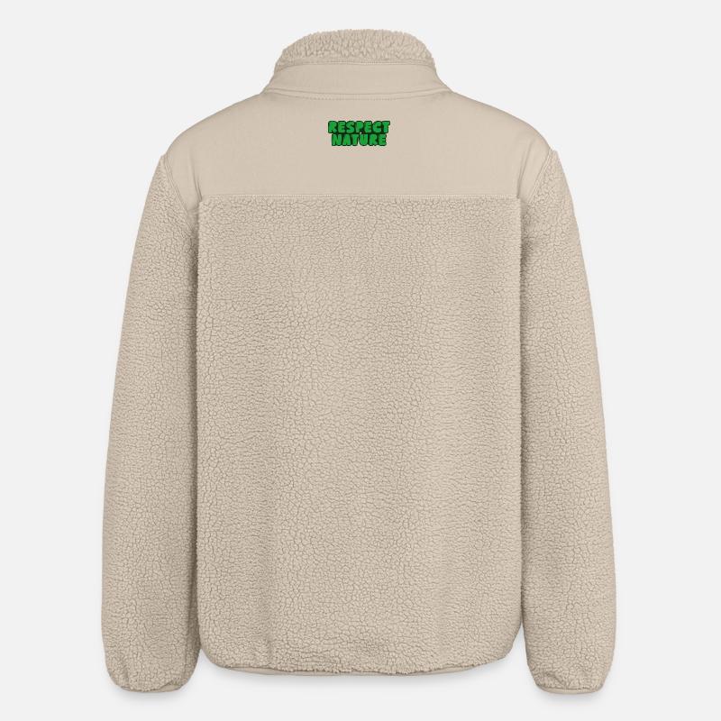 Respect nature - Relaxed Fit Unisex Sherpa Jacket by Stanley/Stella - beige