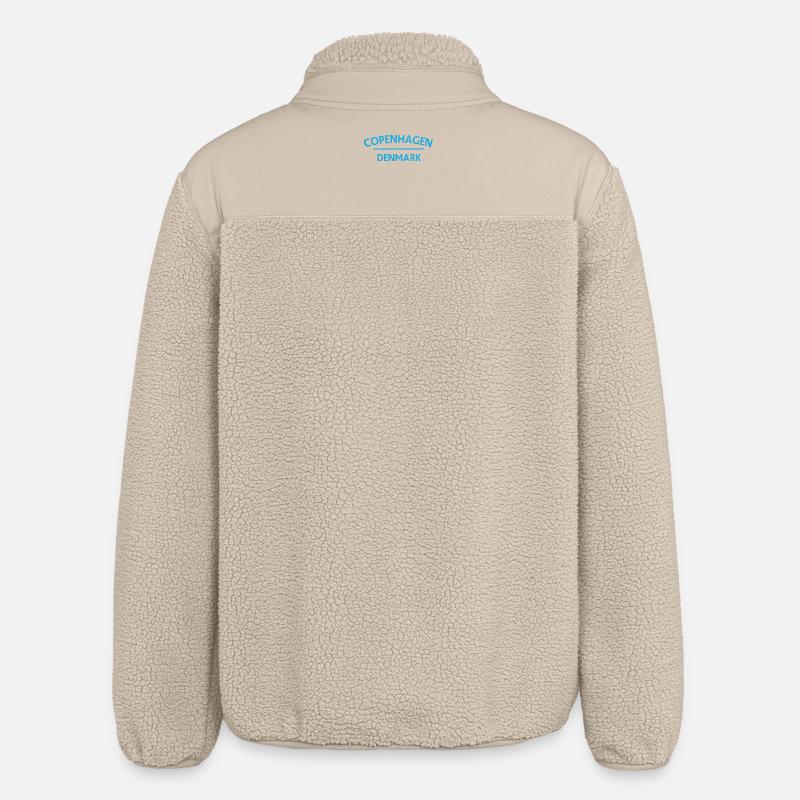 Copenhague – Danemark Textdesign - Veste sherpa unisexe coupe décontractée Stanley/Stella - beige