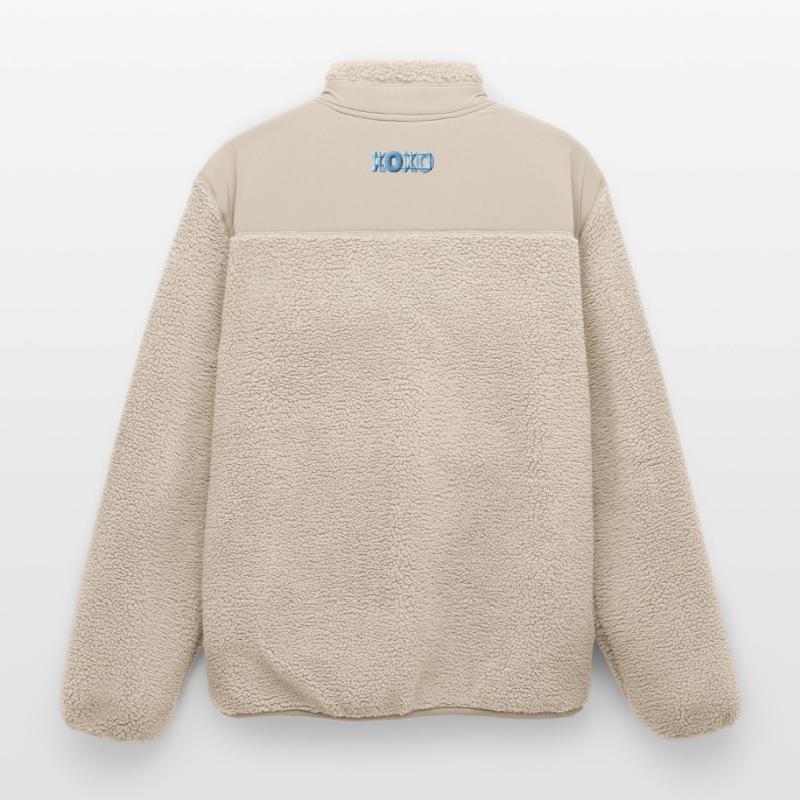 XOXO Patchwork Look mit Stoff Optik Relaxed Fit Unisex Sherpajacke von Stanley/Stella