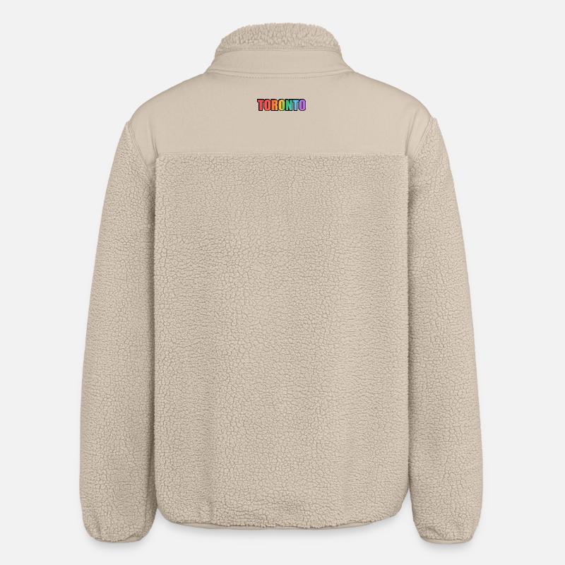 Toronto LGBTQ Rainbow - Veste sherpa unisexe coupe décontractée Stanley/Stella - beige