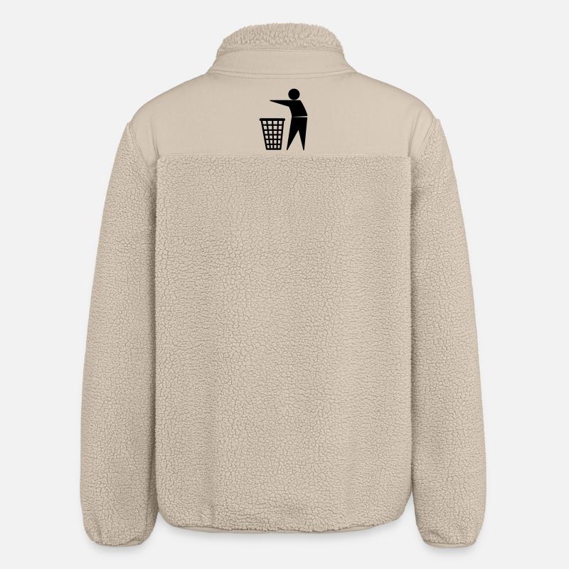 Trash / Garbage - Relaxed Fit Unisex Sherpa Jacket by Stanley/Stella - beige