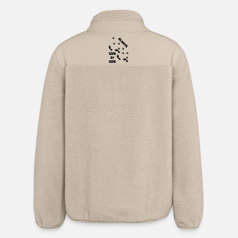 Côte à côte avec chien * - Veste sherpa unisexe coupe décontractée Stanley/Stella - beige