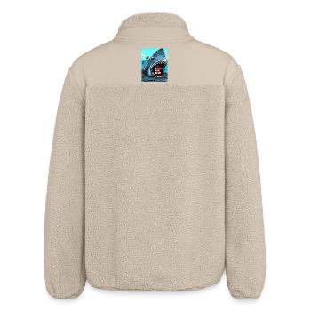 Shark Hai lustiger Spruch Comic - Room for Rent - Relaxed Fit Unisex Sherpajacke von Stanley/Stella - Beige - Hinten