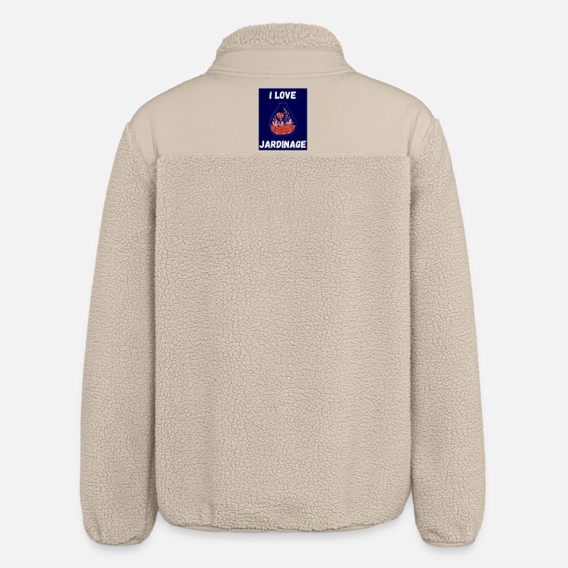 PRINTEMPS. JARDINAGE. RETRAITE. PRINTEMPS. JARDIN. - Veste sherpa unisexe coupe décontractée Stanley/Stella - beige