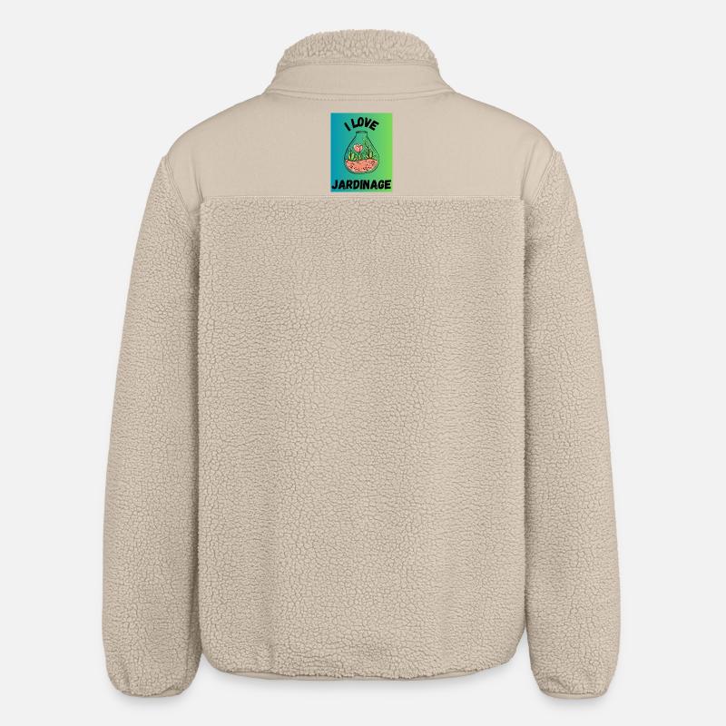 SPRING. GARDENING. RETIREMENT. SPRING. GARDEN. - Relaxed Fit Unisex Sherpa Jacket by Stanley/Stella - beige