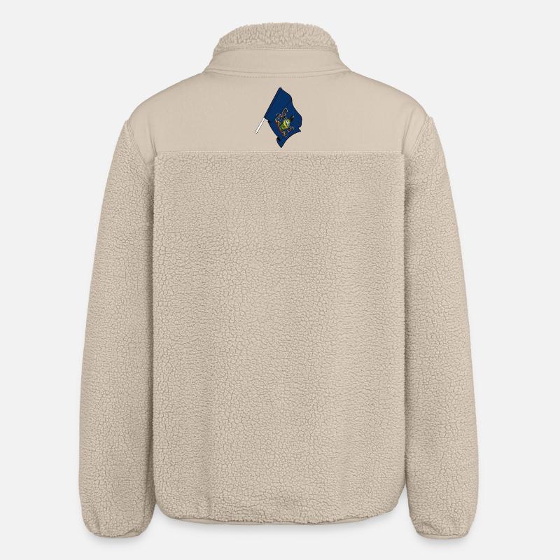 Drapeau de la Pennsylvanie - Veste sherpa unisexe coupe décontractée Stanley/Stella - beige