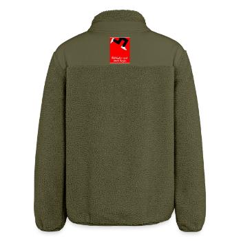 Mitlaufer sind auch Nazis Zeichen Setzengegen AFD - Relaxed Fit Unisex Sherpajacke von Stanley/Stella - Khaki - Hinten