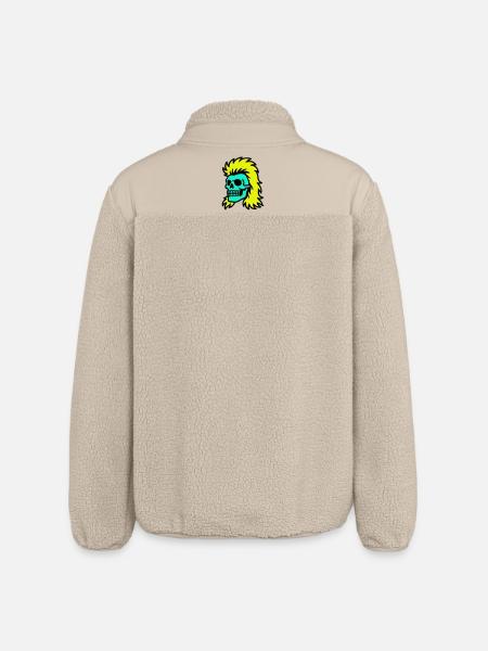 Mullet Skull - Relaxed Fit Unisex Sherpa Jacket by Stanley/Stella - beige